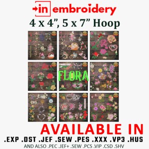 Floral Embroidery Designs Pack Floral Embroidery Designs Pack
