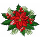 Flower Christmas machine Embroidery Design 4 Sizes