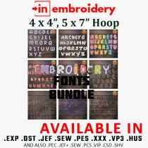 Fonts Embroidery Designs Pack