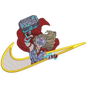 Swoosh x Jane Foster Thor Embroidery Design 4 Sizes