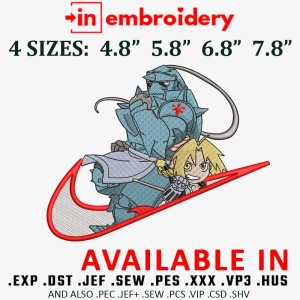 Swoosh x FULLMETAL ALCHEMIST Embroidery Design 4 Sizes