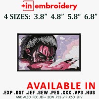 Eren Box Anime Embroidery Design 4 Sizes