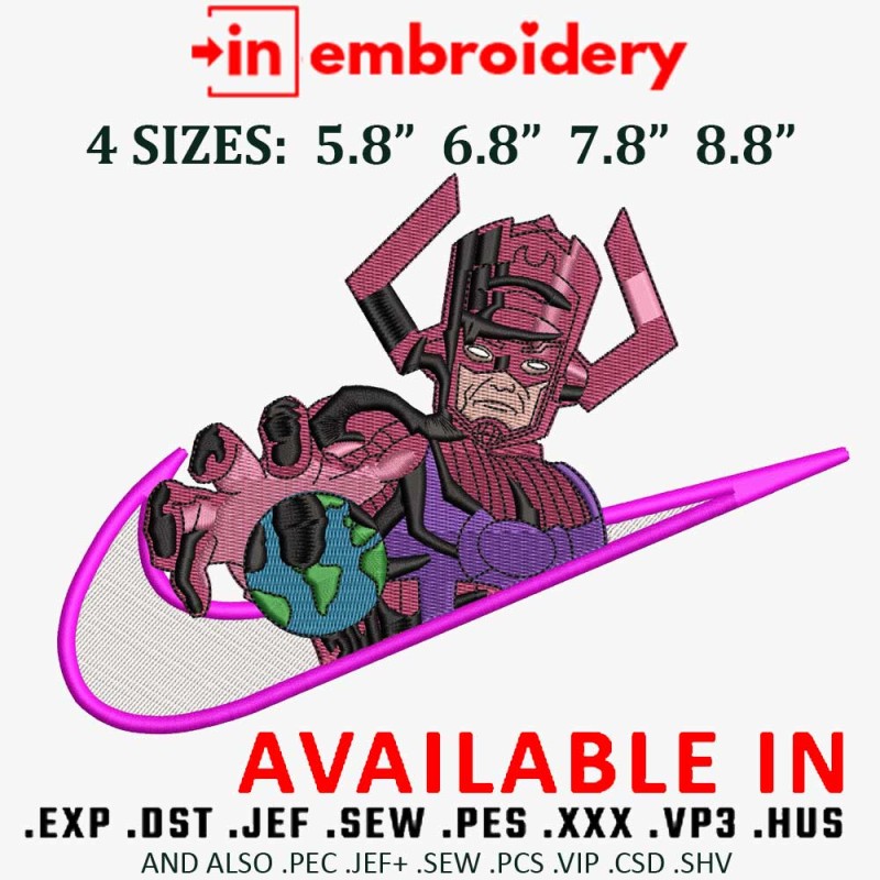 Swoosh x GALACTUS Embroidery Design 4 Sizes