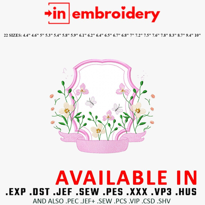 Garden Embroidery Designs 22 Sizes