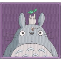 Totoro Frame Embroidery Design 4 Sizes