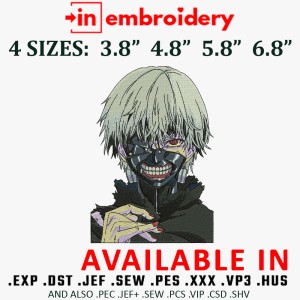 Kaneki Finger Embroidery Design 4 Sizes