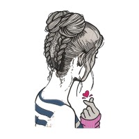 Girl Heart Love Embroidery Design 6 Variations Free Download