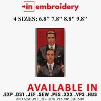 Godfather Michael and Fredo Corleone Embroidery Design 4 Sizes