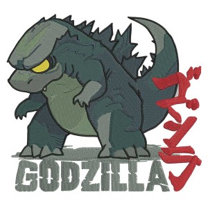 GODZILLA Dragon Embroidery Design 4 Sizes