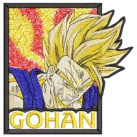 Gohan Super Saiyan Embroidery Design 3 Sizes