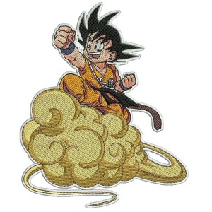 Baby Goku Saiyan Embroidery Design 4 Sizes