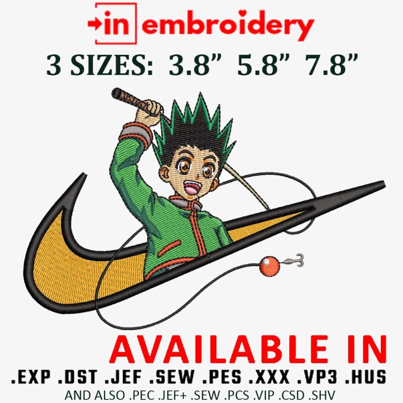 Swoosh x Gon Embroidery Design 3 Sizes