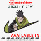 Swoosh x Sikamaru Nara Embroidery Design 3 Sizes