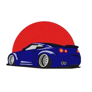 GTR Car Embroidery Design 3 Sizes