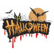 Halloween Banner Darkness Embroidery Design 2 Sizes