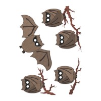 Halloween Bats on Branches Embroidery Design – 1 Size