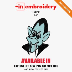 Cartoon Count Vampire Halloween Embroidery Design – 1 Size Cartoon Count Vampire Halloween Embroidery Design – 1 Size