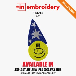 Halloween Smiley Embroidery Design – 1 Size Halloween Smiley Embroidery Design – 1 Size