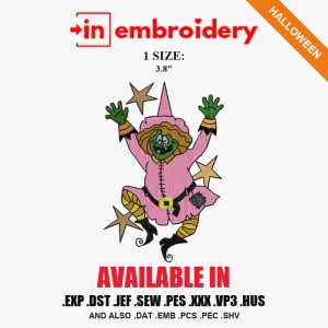 Wacky Witch Halloween Embroidery Design – 1 Size Wacky Witch Halloween Embroidery Design – 1 Size