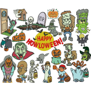 +99 Halloween Embroidery Designs Collection