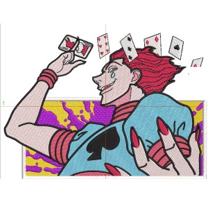 Hisoka Cards Embroidery Design 4 Sizes