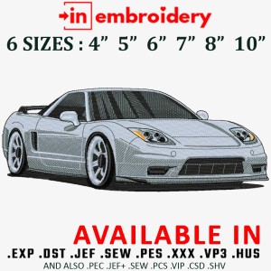 Honda Acura NSX Embroidery Design 6 Sizes