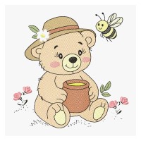 Honey Bears Embroidery Designs 8 Sizes