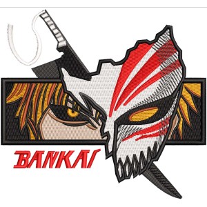 Bankai Ichigo Kurosaki Embroidery Design 4 Sizes