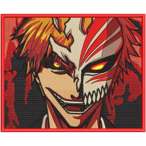 Ichigo Kurosaki Face Mask Embroidery Design 4 Sizes