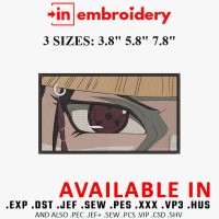 Itachi Uchiha Sharingan Naruto Anime Embroidery Design 3 Sizes