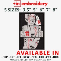 Itadori Red Eye Embroidery Design 5 Sizes