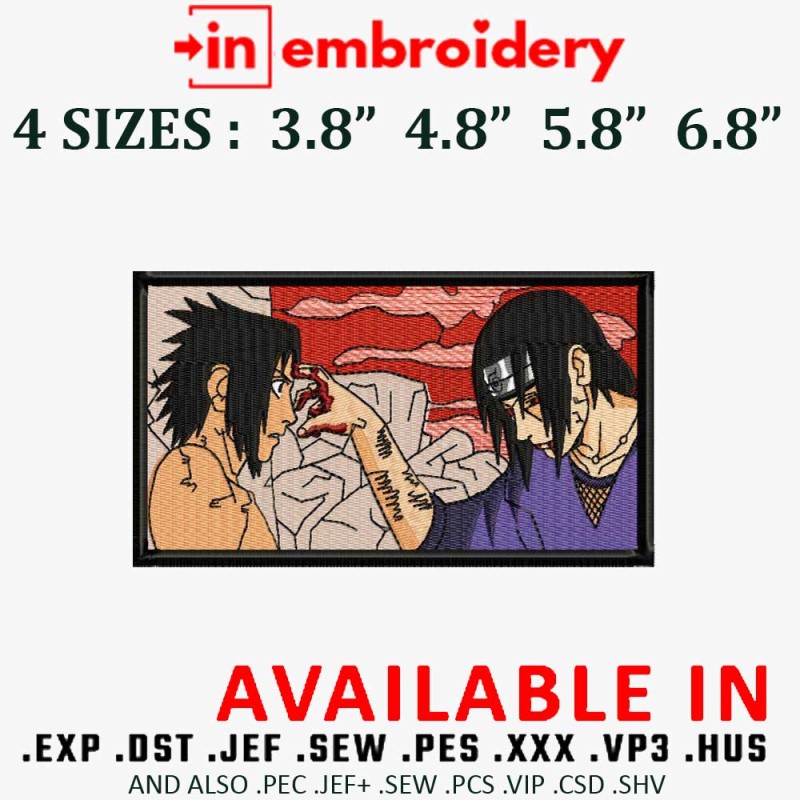 Itachi finger Embroidery Design 4 Sizes