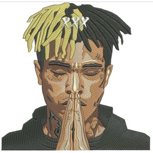 XXXTentacion jahsen dwayne Rapper Embroidery Design 4 Sizes