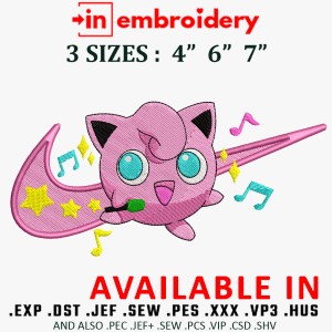 Swoosh x Jigglypuff Embroidery Design 3 Sizes