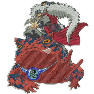 Jiraiya Frog Embroidery Design 4 Sizes