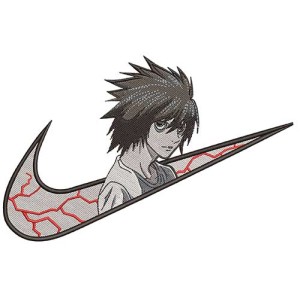 Swoosh x L Lawliet Death Note Embroidery Design 4 Sizes