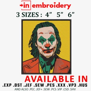 Frame x Joker Embroidery Design 3 Sizes
