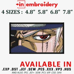 Kakashi Embroidery Design 4 Sizes