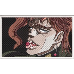 Kakyoin Noriaki Embroidery Design 4 Sizes