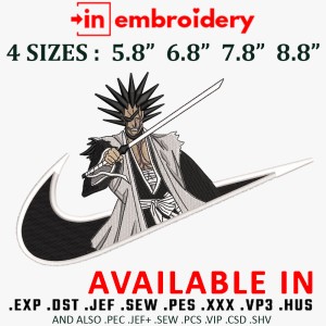 Swoosh x KENPACHI ZARAKI Embroidery Design 4 Sizes