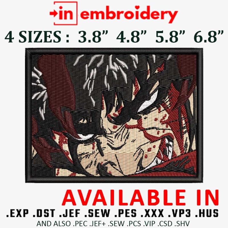 Berserk Anime Rectangle Embroidery Design 4 Sizes