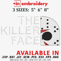 The Killer Face Embroidery Design 3 Sizes