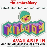 Kill Joy Embroidery Design 4 Sizes
