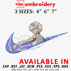 Swoosh Electricity x Killua Embroidery Design 3 Sizes