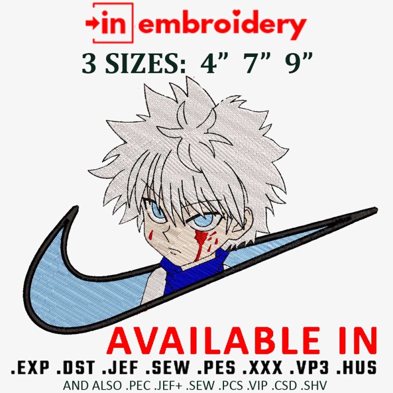 Swoosh x Killua Embroidery Design 3 Sizes