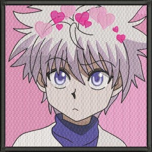 Killua Cute Boy Rectangle Embroidery Design 4 Sizes