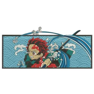 Tanjiro Demon Slayer Embroidery Design 4 Sizes