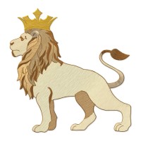 King Lion Embroidery Design 5 Sizes Free Download