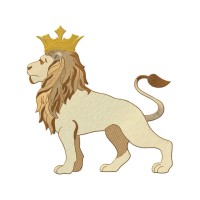 King Lion Embroidery Design 5 Sizes Free Download