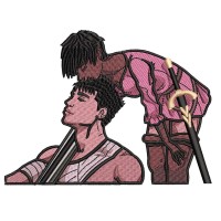BERSERK AND CASCA Embroidery Design 4 Sizes